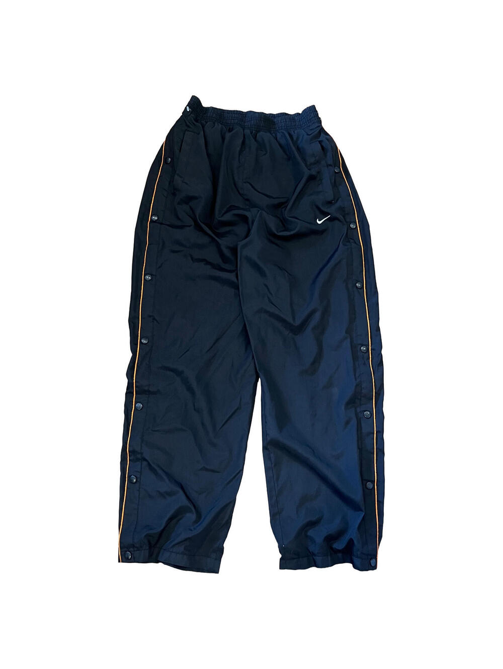 VTG Nike ACG Windbreaker Pants Men Medium Black Full Zip Breakaway Elastic Waist